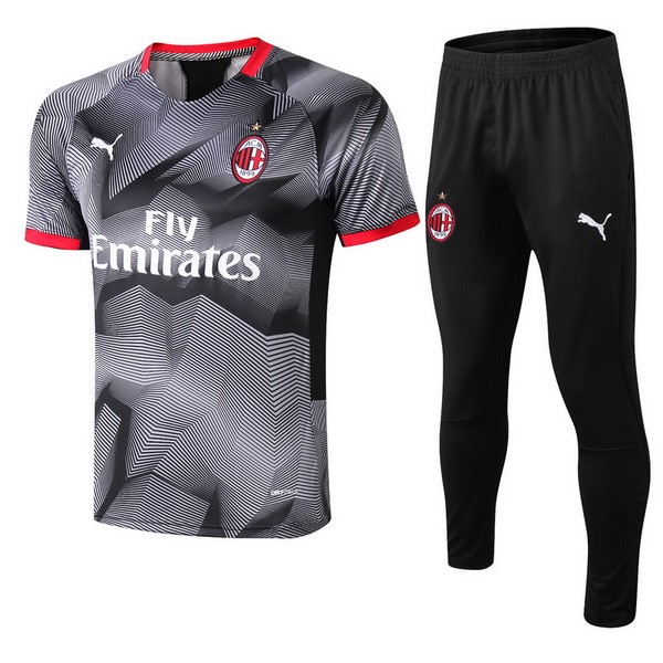 Entrenamiento AC Milan Conjunto Completo 2018-2019 Gris Negro